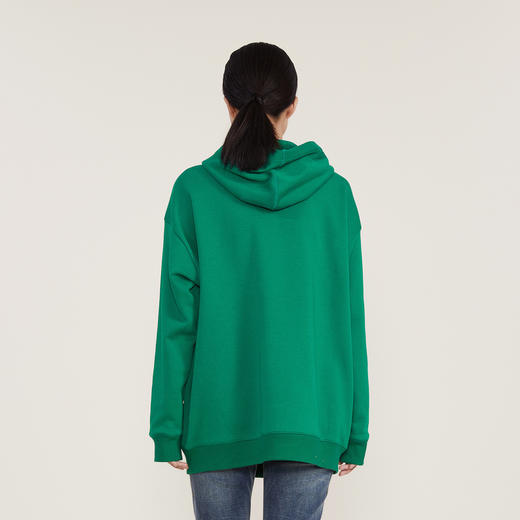 谜底2022冬新款时髦百搭宽松H型中长款卫衣女圣诞节绣花224MV1578 商品图2