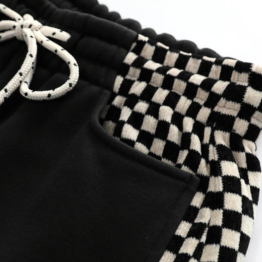 谜底2022冬新款时尚百搭加绒加厚卫裤女宽松萝卜九分裤224MK1613 商品图3