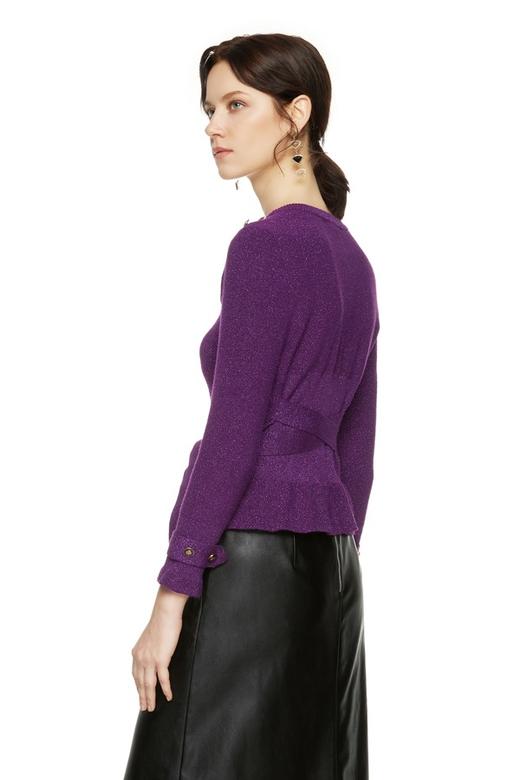 AVA 紫色修身束腰上衣 5659 商品图2