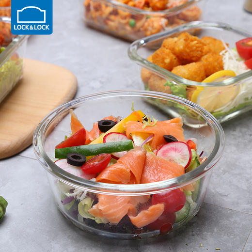 乐扣乐扣玻璃保鲜盒饭盒便当盒宝宝辅食上班族微波炉冰箱收纳 商品图0