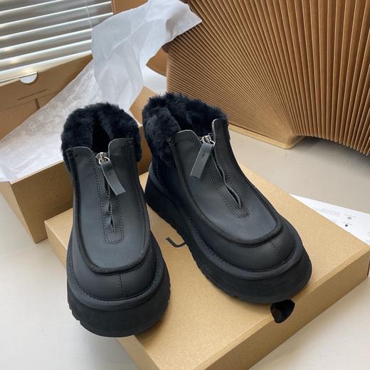 【女款】河南桑坡雪地靴 方克特厚底拉链短靴雪地靴低筒皮毛一体 35-40码 商品图5