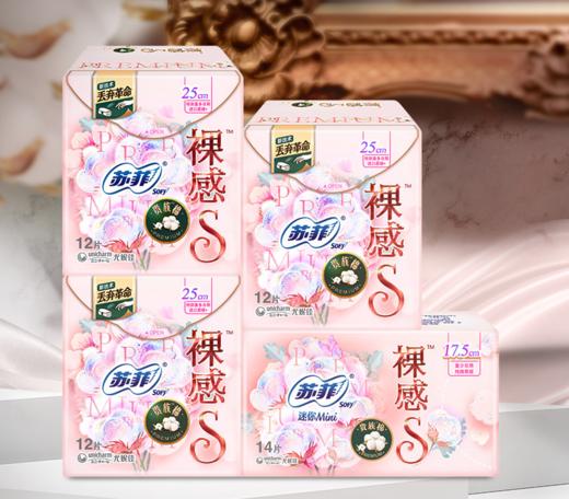 苏菲裸感S贵族系列日用卫生巾25cm*12片 商品图0