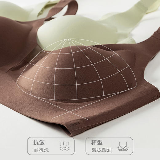 熳洁儿 内衣女果冻条无痕内衣秋冬新款软支撑聚拢文胸固定不跑杯22761531 商品图2