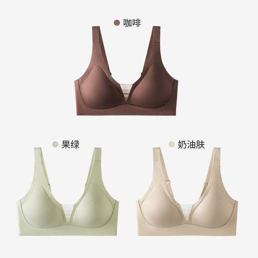 熳洁儿 内衣女果冻条无痕内衣秋冬新款软支撑聚拢文胸固定不跑杯22761531 商品图4