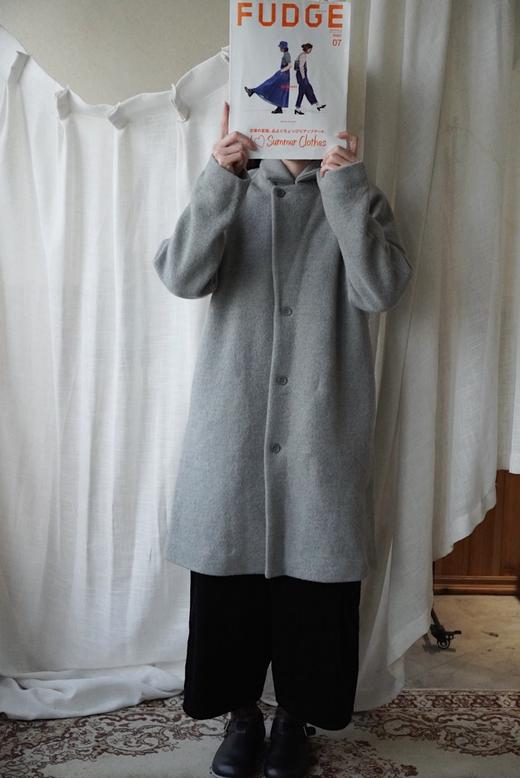 evam eva灰色米白羊毛大衣 商品图0