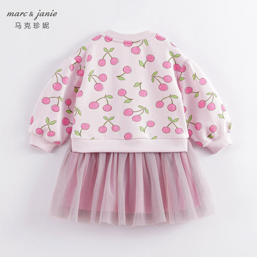 马克珍妮春装新款 女童印花网纱卫衣裙 儿童连衣裙230133 商品图1
