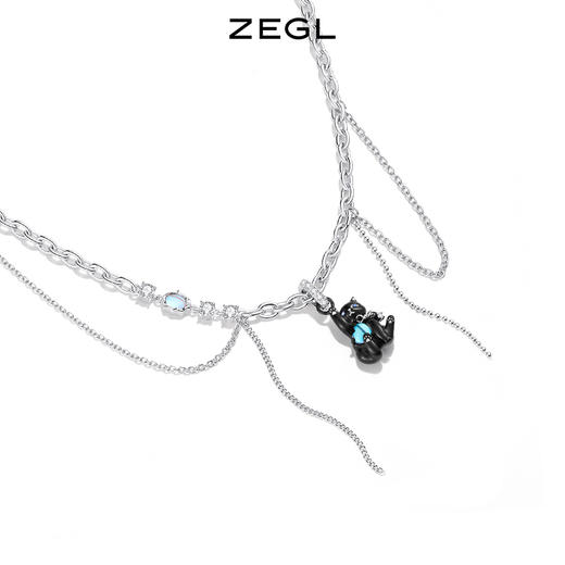 ZEGL设计师猫猫杂货铺系列猫咪链条项链 商品图1