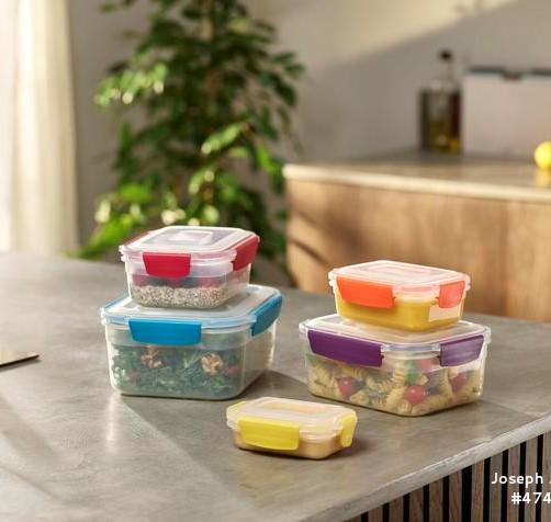 英国Joseph Joseph嵌套式彩虹保鲜盒5件套食品水果冰箱密封盒 商品图1