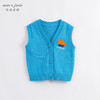 马克珍妮春装新款 男童V领绣花针织马甲 儿童背心230126 商品缩略图3