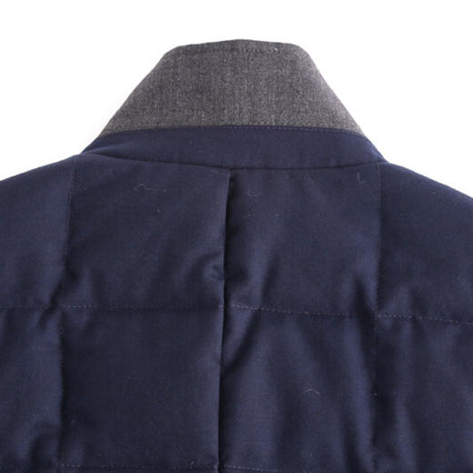 ARMANI 阿玛尼 男士短款菱纹立领羽绒服 深蓝色 ZNN31 GK 65 商品图3