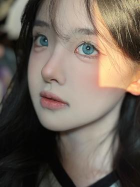 summerbaby 月抛美瞳 印度蓝 直径14.5mm着色13.8mm