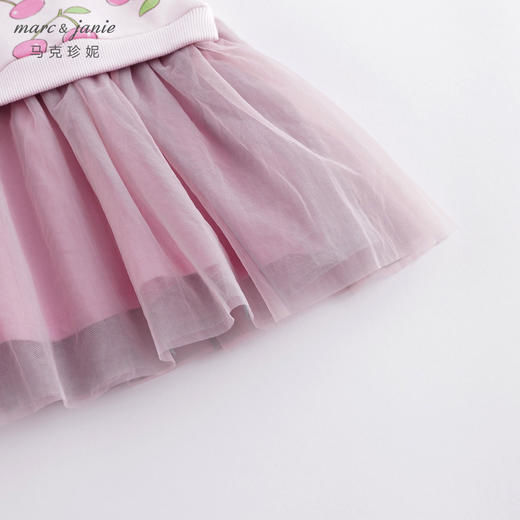 马克珍妮春装新款 女童印花网纱卫衣裙 儿童连衣裙230133 商品图3
