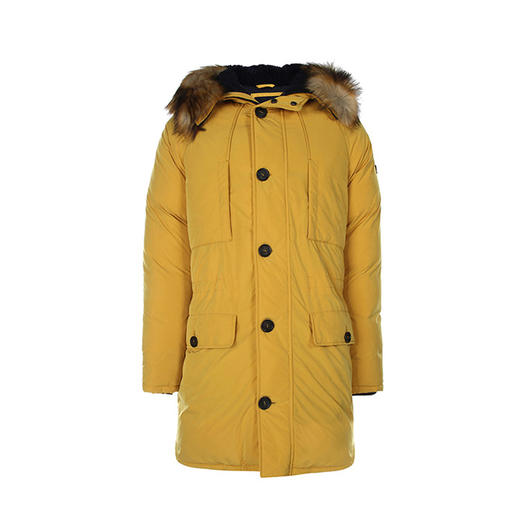 EMPORIO ARMANI 阿玛尼 男士拉链连帽羽绒服 黄色 6Y6L61 6NLDZ 1605 商品图0