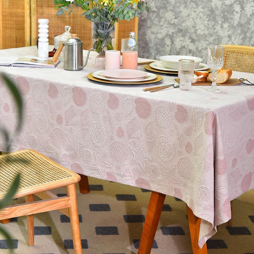 维多利亚的贝壳系列桌布浮雕印花精致台布 商品图3