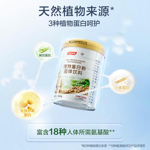 汤臣倍健植物蛋白粉600g*2大豆豌豆小麦蛋白质 成人男女营养品食品【谷爱凌推荐】 商品图4