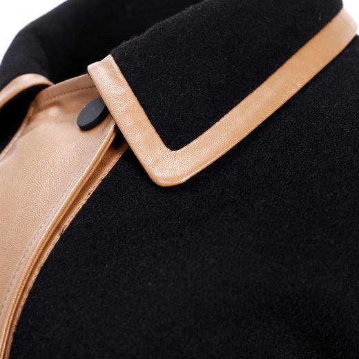 [MD902]斯尔丽瑟俪2022年冬上新拼接短款帅气大衣外套 商品图3