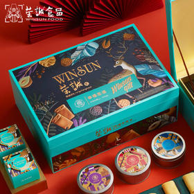 荣诚2021年货 幸福恋语1228g 坚果巧克力蛋卷曲奇糕点组合礼盒