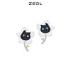 ZEGL设计师猫猫杂货铺系列花朵猫咪耳环 商品缩略图1