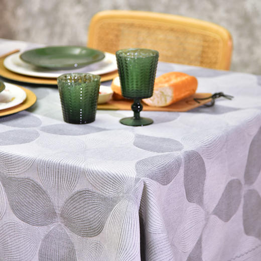 竹芋系列长方形桌布大叶浮雕纹理精致台布 商品图1