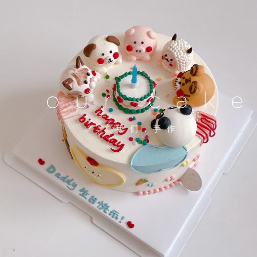 小动物卡通蛋糕（备注要什么小动物以及要画生日帽的小动物，无备注则按原图）-低糖处理无添加 商品图11