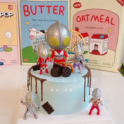 奥特曼玩偶(小玩偶颜色随机搭配)卡通蛋糕-低糖处理无添加 商品图4