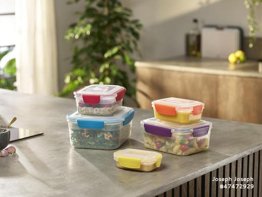 英国Joseph Joseph嵌套式彩虹保鲜盒5件套食品水果冰箱密封盒 商品图3