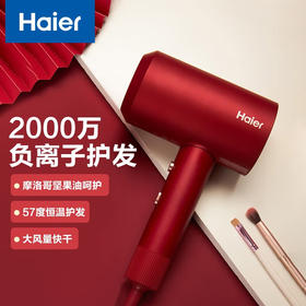 Z| 海尔（Haier） 电吹风机家用 大功率速干 负离子恒温护发吹风筒 HC51-2026朱雀红