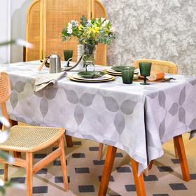 竹芋系列长方形桌布大叶浮雕纹理精致台布