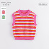 马克珍妮春装新款 女童撞色条纹针织马甲 儿童背心230188 商品缩略图1