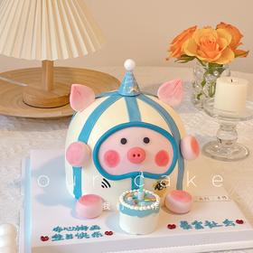 梅西猪猪立体蛋糕-低糖处理无添加