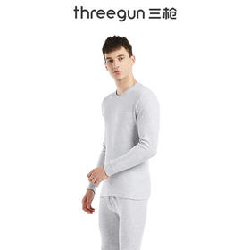 Threegun三枪 【舒肤薄棉】圆领男士保暖内衣套装-20179D691