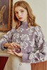 MEETLADY/米莱达 紫色图案花朵针织上衣 10729 商品缩略图3