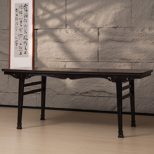 二十世纪 红木插肩榫云纹画案 商品图4