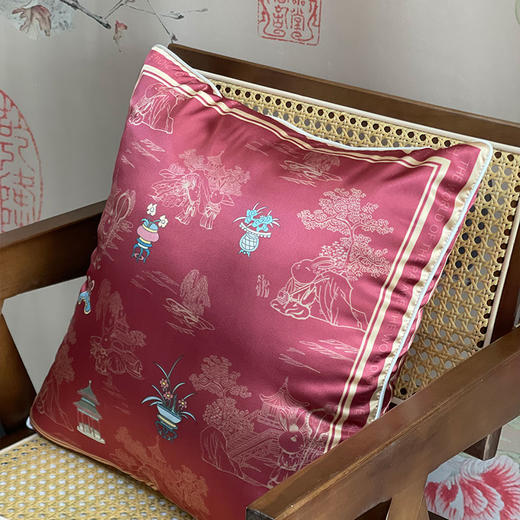 【采购专享】宫里的世界 游园兔方形抱枕 商品图2