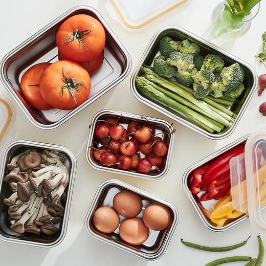 乐扣乐扣保鲜盒304不锈钢食品收纳密封水果便当盒便携冰箱专用 商品图2