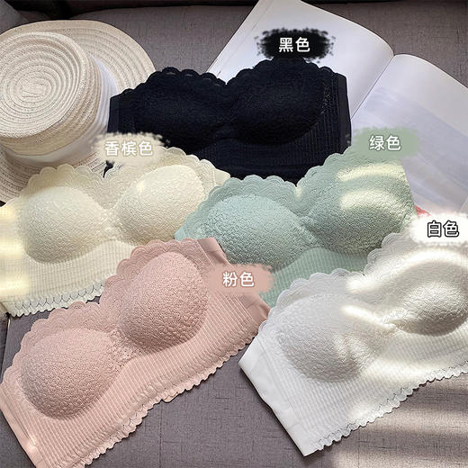 <曾小咸推荐>巨折清仓秒杀，稀有现货24小时发【仅限今日】 【贴身衣物不退不换】抹胸内衣无肩带大胸显小防走光防滑文胸一体隐形美背潮 商品图3