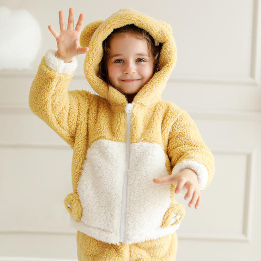 dreamydiary 法兰绒儿童家居服套装 商品图3