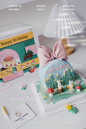 半球 花园兔子蛋糕