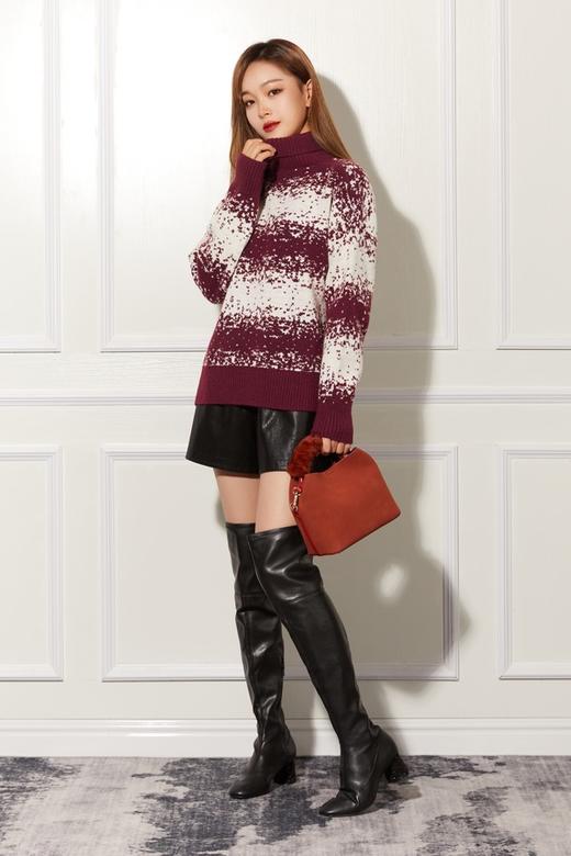 amadella 酒红色圆点上衣 10721 商品图1