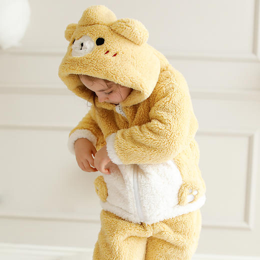 dreamydiary 法兰绒儿童家居服套装 商品图2