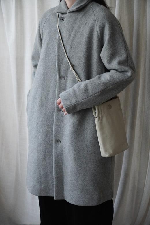 evam eva灰色米白羊毛大衣 商品图1