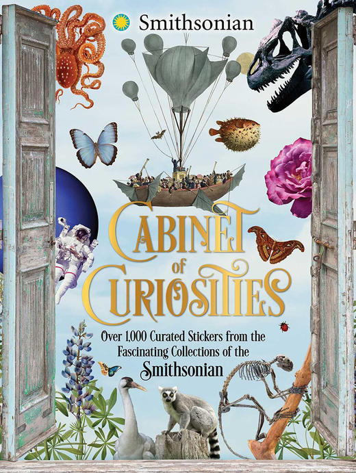 珍奇之柜 来自史密森尼博物馆迷人藏品 贴纸书 英文原版 Cabinet of Curiosities 商品图0