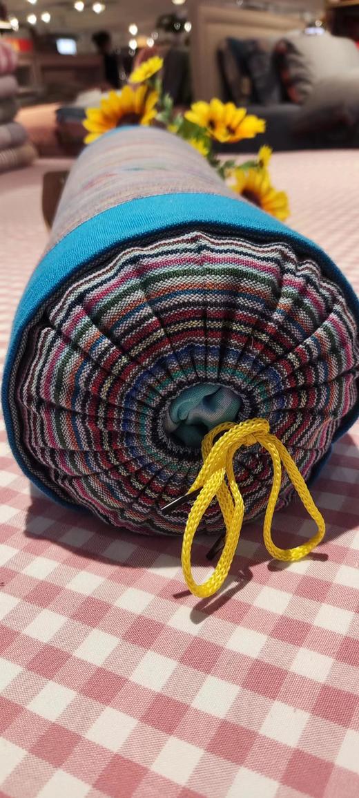 朴真粗布大圆荞麦枕颈椎枕 商品图1