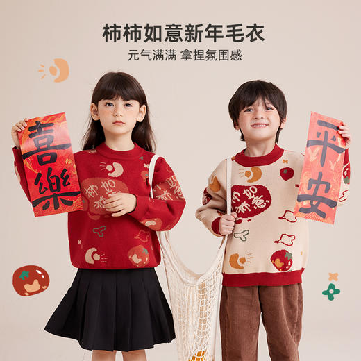 【软糯厚实包芯纱】柿柿如意毛衣PDMY2236 商品图1