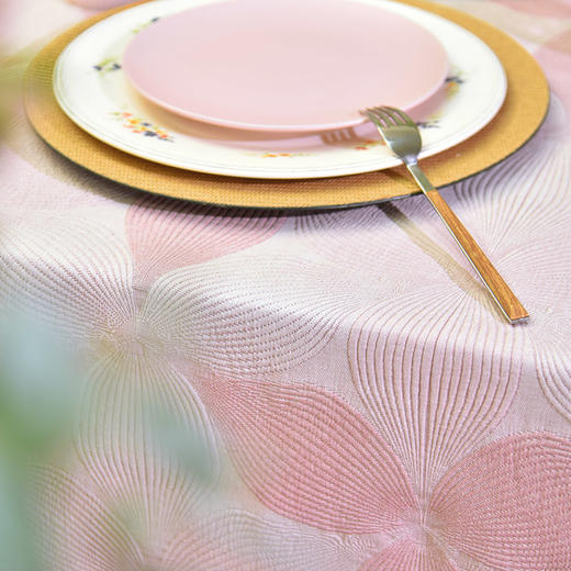 竹芋系列长方形桌布大叶浮雕纹理精致台布 商品图3