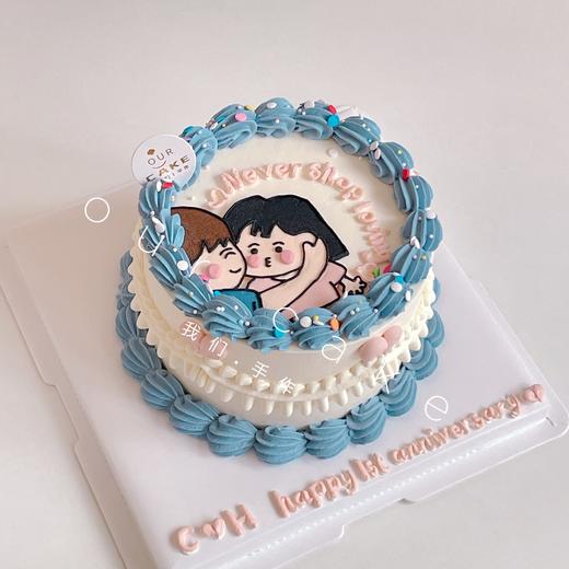 情侣纪念日/周年纪念日复古手绘蛋糕-低糖处理无添加 商品图3