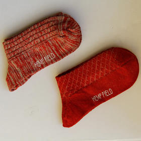 麻＋汉麻袜 桃红与暑红礼袋 4双组合装  