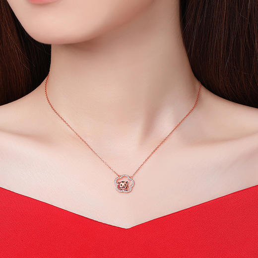 「十二生肖系列！s925银项链礼盒装」原创s925银十二生肖项链 本命年生肖兔气质国潮风女款锁骨链时尚饰品 商品图3