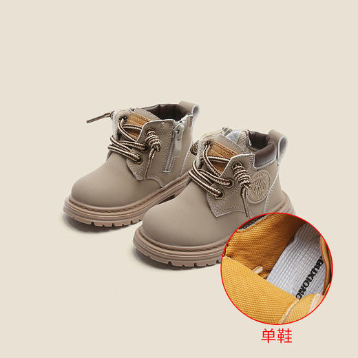 麦布熊儿童鞋英伦马丁靴男童婴儿学步鞋秋冬季女童小童宝 宝鞋子棉 商品图7