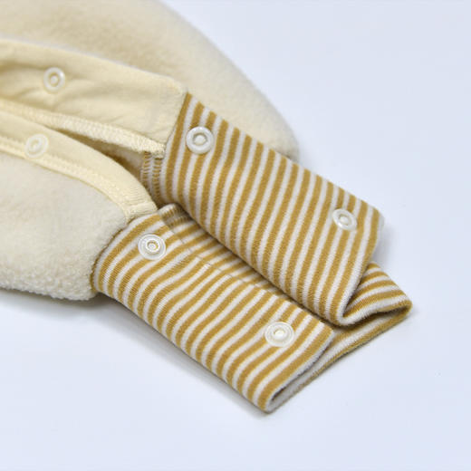 【下单送帽子】爆款ins小熊婴儿衣服摇粒绒爬爬服2022秋冬新哈衣宝宝 连体衣 商品图3